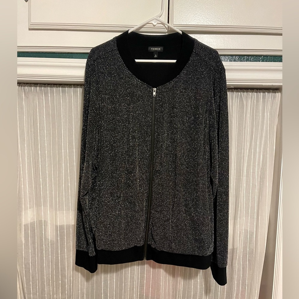 Black Simmer Bomber Jacket